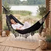 Outtec® Hängematte - 200x150 cm, bis 200kg - Boho Baumwoll Produktbild-Vorschau 3