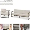 A garden sofa and armchair set with descriptive text and detail shots. Náhled obrázku produktu