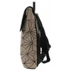 Side view of a beige backpack with a geometric pattern. Produktbild-Vorschau
