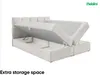 MEBLINI Boxspringbett mit Bettkasten - Gepolstert Produktbild-Vorschau 3