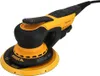 A studio shot of a yellow and black orbital sander against a white background. Produktbild-Vorschau