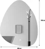 LED ZRKADLO TEARDROP 50x70 M-562 DOTYKOVÝ VYPÍNAČ  Náhľad obrázku produktu 6