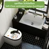 WC Sitz D-Form Schwarz mit Absenkautomatik Motiv Katze Und Produktbild-Vorschau 3