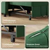 A collage of close-up images showcasing the features of a green sofa bed. Anteprima dell’immagine prodotto