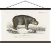 MuchoWow® Textilposter Nilpferd - Vintage - Landschaft Produktbild-Vorschau 1
