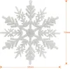 A silver glitter snowflake ornament. Anteprima dell’immagine prodotto