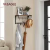 VASAGLE Nástěnná police 8 háčků, industriální 40 x 24 x 24 Náhled obrázku produktu 4