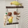 5ks Drevené vtáčie ihrisko Swing Chew Toy, prírodné drevo Náhľad obrázku produktu 4