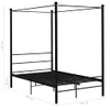 Letto a baldacchino in metallo nero 120x200 cm Anteprima dell’immagine prodotto 5