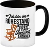 Rente Kaffeebecher in schwarz mit Spruch für Rentner Ich Produktbild-Vorschau 1