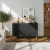 Sideboard 'Nand' mit 3 Türen 120 x 40 x 76 cm Schwarz Produktbild-Vorschau 4