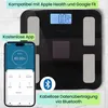 Solar-Akku Körperfettwaage aus Glas, präzise Körperanalyse, Produktbild-Vorschau 5