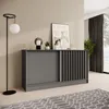 BEAUTYSOFA | Kommode HORIZON 160 cm Graphit, Schwarz mit Produktbild-Vorschau 1