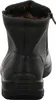 The back view of a black leather boot with a fur lining. Náhľad obrázku produktu
