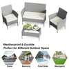 BIGZZIA Gartenmöbel-Set für den Außenbereich aus Rattan, Produktbild-Vorschau 5