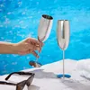 2 bicchieri da champagne in acciaio inox (250ml), bicchieri Anteprima dell’immagine prodotto 3