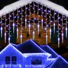 2 Stück LED Lichterkette Eisregen Eiszapfen, Lichtervorhang Produktbild-Vorschau 1
