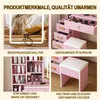 Table de maquillage élégante avec miroir et éclairage à 3 Voir les images du produit 6