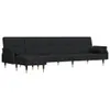 vidaXL Schlafsofa in L-Form Schwarz 271x140x70 cm Samt -  Produktbild-Vorschau 14