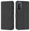 A black flip case for a smartphone is shown from two angles. Produktbild-Vorschau
