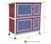 Dehner Kaninchenstall Landhaus mit Wärmedämmung, 116 x 114 Produktbild-Vorschau 8