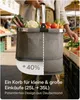 Praknu Einkaufskorb Faltbar Groß – 2 in 1 Erweiterbar 25L Produktbild-Vorschau 2
