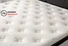 Close-up of a white mattress with quilted patterns and tufting. Produktbild-Vorschau