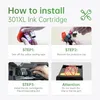 An instructional graphic showing how to install an ink cartridge. Produktbild-Vorschau