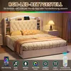 INONEFT Boxspringbetten Polsterbett 140x200 mit LED und  Produktbild-Vorschau 5