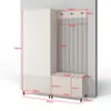 Garderoben-Set Ritmo Version 1 – gefräster Kleiderschrank Produktbild-Vorschau 4