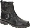 A black leather boot is shown against a white background. Produktbild-Vorschau