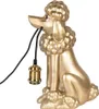 Stolní lampa Clayre & Eef Pes pudl 27x16x38 cm Zlatý plast Náhled obrázku produktu 2
