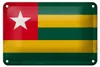 Blechschild Flagge Togo 18x12cm Flag of Togo Vintage Produktbild-Vorschau 1