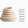 Anneaux en bois de 45 mm, couleur naturelle, lot de 40, Voir les images du produit 3