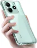 A hand holding a transparent phone case with a Redmi phone inside. Produktbild-Vorschau