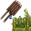 A product shot of wooden garden edging and a sample of the edging installed in a garden. Produktbild-Vorschau