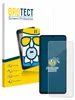 A product shot of a screen protector for a smartphone, with packaging and a phone displaying the protector. Produktbild-Vorschau