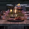 LED Dekoleuchte FLAMME - warmweiße LED - Flammeneffekt - H: 10cm - Timer - Batterie - schwarz Produktbild-Vorschau
