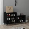 vidaXL Věšák na boty černý 102x36x60 cm Dřevěný materiál Náhled obrázku produktu 2