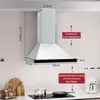 LEVIVO A+++ cofano aspirante 60cm ricircolo e scarico Anteprima dell’immagine prodotto 5