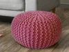 Pouf Ø 55 H 37 H 37 Strickhocker Sitzpouf Bodenkissen Produktbild-Vorschau 1
