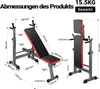 Wiltec Hantelbank klappbar bis 230 kg mit Langhantelablage Produktbild-Vorschau 3