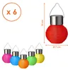 Solar Mini Nylon Lampion zum Hängen 10cm bunt - 6er Set - Produktbild-Vorschau 2