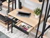 Bureau avec étagères VIOREL - noir / chêne sonoma Voir les images du produit 2