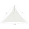 vidaXL Sonnensegel 160 g/m² Weiß 4,5x4,5x4,5 m HDPE -  Produktbild-Vorschau 7