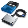A product shot of a CSL 3.5" internal multi-frontpanel card reader with a USB 3.0 cable and its packaging. Podgląd zdjęcia produktu