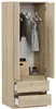 Skříň šatna 63 cm 2 dveře 2 zásuvky FRAMIRE B-6 sonoma Náhled obrázku produktu 4