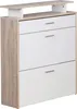 WOHNLING Schuhkipper Holz 80x95x24 cm Modern Sonoma Eiche Produktbild-Vorschau 3