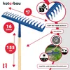 KOTARBAU® Laubrechen 43 cm Metall Rechen für Gras & Laub Produktbild-Vorschau 5