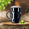 PLATINUX Schwarze Biergläser 500ml mit Henkel Bierkrug Set Produktbild-Vorschau 4